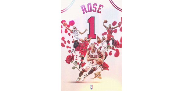 Windy City-rosen blomstrer for evigt: Derrick Roses nr. 1-trøje hænger for evigt i Union Center